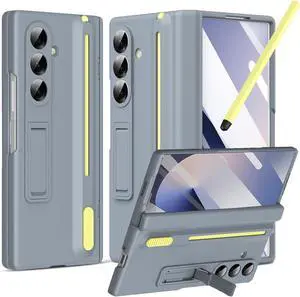 WERLEO Case for for Samsung Galaxy Z Fold 7 with S Pen Holder and Stylus & Invisible Kickstand, Full Body Hinge Built-in Screen Protector Fold7 Phone Cover for Samsung Z Fold 7 Case with S Pen Slot