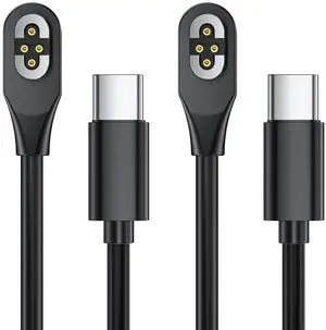 WERLEO Charging Cable Compatible with SHOKZ OpenSwim Pro S710,Open-Ear Headphones Magnetic USB C 4-Pin Charger Cord Cable for Shokz OpenSwim Pro S710(2Pack, 3.3ft)