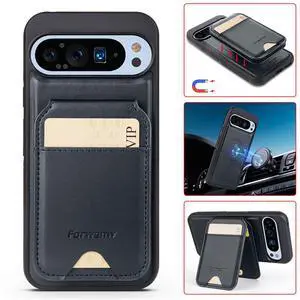 WERLEO 2 in 1 Detachable Leather Wallet and Phone Case For Google Pixel 7 Pro 6.7 inch Case with Card Holder Kickstand RFID Blocking, Compatible with Magsafe Charging