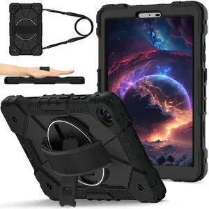 WERLEO Shockproof Protective Case for Lenovo Tab One 8.7 inch 2025 / Tab K9 8.7" 2025 TB305XU TB305FU Tablet Cover with Pencil Holder Rotatable Kickstand Hand/Shoulder Strap