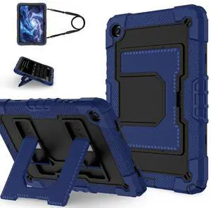 WERLEO Case for Samsung Galaxy Tab A9+ / A9 Plus 11 inch 2023 SM-X210/X216/X218 with Stand & Shoulder Strap, Heavy Duty Shockproof Protective Cover Navy Blue