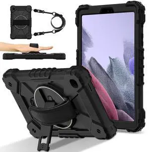 WERLEO Case for Samsung Galaxy Tab A7 Lite 2021 8.7' inch SM-T220/T225/T227 with Rotating Stand Pencil Holder Hand/Shoulder Strap, Heavy Duty Shockproof Protective Cover