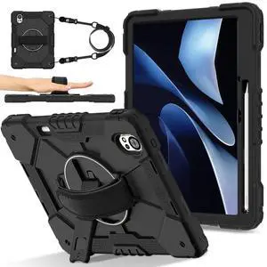 WERLEO Case for Huawei MatePad Air 12 inch 2025 2024 / Matepad 12X 12 inch 2024 with Rotating Stand Pencil Holder Hand/Shoulder Strap, Heavy Duty Shockproof Protective Cover