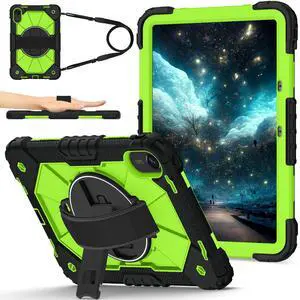 WERLEO Case for Xiaomi Redmi Pad 2 11 Inch 2025 with Rotating Stand Pencil Holder Hand/Shoulder Strap, Heavy Duty Shockproof Protective Cover Green