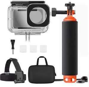 WERLEO Waterproof Case for DJI Action 5 Pro/Action 4/3, Protective Diving Housing, Floating Handle, Head Strap, Storage Carrying Case for DJI Osmo Action Diving Accessories