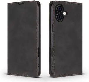 WERLEO Case for iPhone 17 Premium PU Leather Phone Cover with Card Holder Stand, Shockproof Flip Wallet Cover