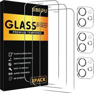 WERLEO 3 Pack Screen Protector for iPhone 11 with 3 Pack Camera Lens Tempered Glass Protector, 6.1 Inch Tempered Glass HD Clear 9H Hardness for iPhone 11, Case Friendly, No Air Bubbles
