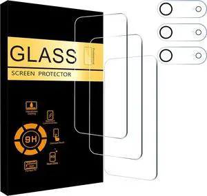 WERLEO 3 Pack Screen Protector for iPhone Air [6.5 inch] + 3 Pack Camera Lens Protector with Installation Frame,Sensor Protection,Dynamic Island Compatible,Case Friendly Tempered Glass Film
