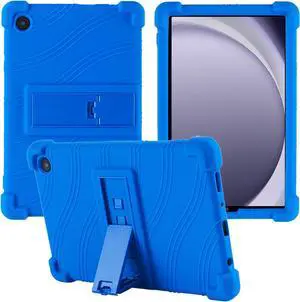 WERLEO Case for Samsung Galaxy Tab A11 8.7 Inch 2025 Model SM-X130 / X135, Shockproof Silicone Cover for Galaxy Tab A11 8.7" with Adjustable Stand Blue