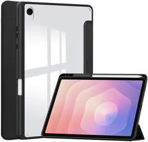 WERLEO Case for Samsung Galaxy Tab S11 11 inch 2025 SM-X730 X736B, Tri-Fold Smart Folio Cover Auto Wake/Sleep with Clear Back/Pencil Holder Stand