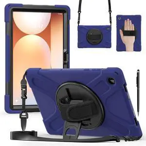 WERLEO Case for Samsung Galaxy Tab A11 Plus / A11+ 11 Inch 2025 SM-X310/X315/X236/X235/X230 Shockporoof Cover with Pencil Holder Rotating Hand Strap & Stand Shoulder Strap, Universal Stylus Pen