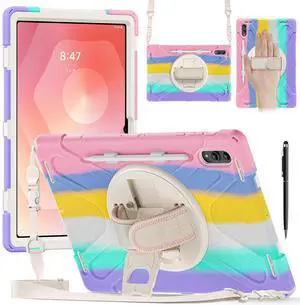 WERLEO Protecive Case for Samsung Galaxy Tab S11 Ultra 14.6 inch 2025 SM-X930/X936B/X936E/X936U Shockporoof Cover with Pencil Holder Rotating Hand Strap & Stand Shoulder Strap & Universal Stylus Pen