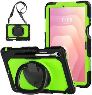 WERLEO Protective Case for Samsung Galaxy Tab S11 11 inch 2025 SM-X730/X736B/X736E/X736U Protective Cover with Pencil Holder, 360 Rotating Stand, Hand Strap, Shoulder Strap, Support S-Pen Charging