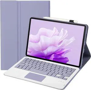 WERLEO Wireless Touchpad Keyboard Case for Lenovo Idea Tab Pro 12.7 inch 2025 Model TB375FC TB373FU with Trackpad Purple