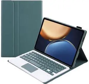 WERLEO Wireless Touchpad Keyboard Case for Lenovo Idea Tab Pro 12.7 inch 2025 Model TB375FC TB373FU with Trackpad Dark Green