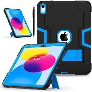 BONAEVER Case for iPad Pro 13 Inch M5 2025 / M4 2024 with Pencil Holder Heavy Duty Rugged Protective Cover with Kickstand Stylus Pen Blue