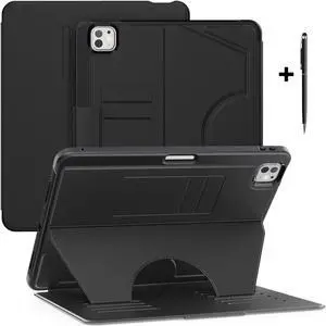 BONAEVER Case For iPad Pro 13 Inch M5 2025 / M4 2024, Smart Magnetic Auto Sleep Shockproof Cover with Multi-Angles Stand, Pen Holder, Card Slot