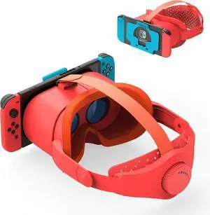 BONAEVER VR Headset for Nintendo Switch / Switch OLED Model/Nintendo Switch 3D VR (Virtual Reality) Glasses Switch VR Labo Goggles Headset for Nintendo Switch Red BONAEVER VR Headset for Nintendo Switch / Switch OLED Model/Nintendo Switch 3D VR (Virtual Reality) Glasses Switch VR Labo Goggles Headset for Nintendo Switch Red