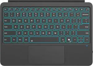 BONAEVER Type Cover for Microsoft Surface Pro 12 inch 2025 Keybaord, Ultra Slim Wireless Bluetooth Surface Pro Keyboard with 7-Color LED Backlit & Multi-Touch Trackpad Rechargeable Battery