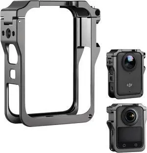 Aluminum Alloy Protective Case Camera Cage Compatible for DJI Osmo 360, Protective Frame Mount with Cold Shoe Mount, Universal 1/4" Thread Aluminum Alloy Protective Case Camera Cage Compatible for DJI Osmo 360, Protective Frame Mount with Cold Shoe Mount, Universal 1/4" Thread