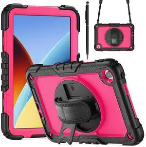 BONAEVER Case for Xiaomi Redmi Pad 2 SE 9.7 inch 2026, Protective Cover with Screen Protector Pen Holder Hand/Shoulder Strap/Universal Stylus Pen Rose Red BONAEVER Case for Xiaomi Redmi Pad 2 SE 9.7 inch 2026, Protective Cover with Screen Protector Pen Holder Hand/Shoulder Strap/Universal Stylus Pen Rose Red