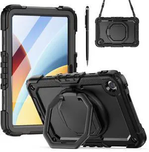 Case for Xiaomi Redmi Pad 2 SE 9.7 inch 2026 with Screen Protector, 360 Rotating Stand/Shoulder Straps, Shockproof Protective Cover with Universal Stylus Pen Case for Xiaomi Redmi Pad 2 SE 9.7 inch 2026 with Screen Protector, 360 Rotating Stand/Shoulder Straps, Shockproof Protective Cover with Universal Stylus Pen