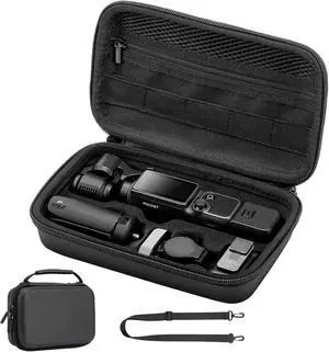 Travel Carrying Case for DJI Osmo Pocket 3 / Pocket 4 Accessories, Portable Hard PU Protective Storage Bag with Wrist Strap & Two-Way Zipper Travel Carrying Case for DJI Osmo Pocket 3 / Pocket 4 Accessories, Portable Hard PU Protective Storage Bag with Wrist Strap & Two-Way Zipper