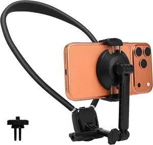 Neck Phone Holder, 2-in-1 Magnetic & Clip-on POV Phone Holder with 1.5m Extended Chest Strap, Hands-Free Phone Chest Mount for Vlogging, Hiking, Cooking, Compatible with iPhone 18, iPhone 17-12 Series Neck Phone Holder, 2-in-1 Magnetic & Clip-on POV Phone Holder with 1.5m Extended Chest Strap, Hands-Free Phone Chest Mount for Vlogging, Hiking, Cooking, Compatible with iPhone 18, iPhone 17-12 Series