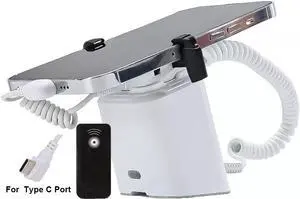 Anti Theft Cell Phone Display Stand with Remote Control 95-120dB Security Alarm Fast Charging Claw Fixation Nonslip Silicone Desktop Stand Holder Dock for Cell Phones ( For USB Type C Port) Anti Theft Cell Phone Display Stand with Remote Control 95-120dB Security Alarm Fast Charging Claw Fixation Nonslip Silicone Desktop Stand Holder Dock for Cell Phones ( For USB Type C Port)