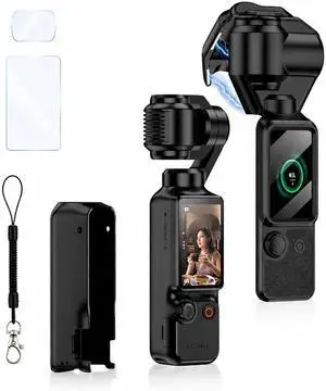Hard Shell Case Compatible with DJI Osmo Pocket 4, Magnetic Cover | PC magnetic cover with screen and lens protectors, wrist strap, anti-fingerprint finish, flip-open shooting for travel vlogs Hard Shell Case Compatible with DJI Osmo Pocket 4, Magnetic Cover | PC magnetic cover with screen and lens protectors, wrist strap, anti-fingerprint finish, flip-open shooting for travel vlogs