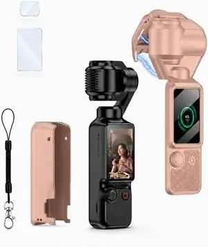 Hard Shell Case Compatible with DJI Osmo Pocket 4, Magnetic Cover | PC magnetic cover with screen and lens protectors, wrist strap, anti-fingerprint finish, flip-open shooting for travel vlogs Pink Hard Shell Case Compatible with DJI Osmo Pocket 4, Magnetic Cover | PC magnetic cover with screen and lens protectors, wrist strap, anti-fingerprint finish, flip-open shooting for travel vlogs Pink