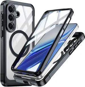 Magnetic Case for Samsung Galaxy S26 FE, Compatible MagSafe, Galaxy S26 FE Magnetic Cover Built-in Transparent Screen Protector and Camera Protection, Full Body Case for Samsung S26 FE Magnetic Case for Samsung Galaxy S26 FE, Compatible MagSafe, Galaxy S26 FE Magnetic Cover Built-in Transparent Screen Protector and Camera Protection, Full Body Case for Samsung S26 FE