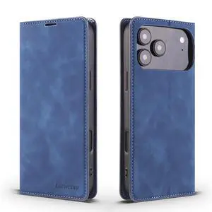 Case for iPhone 18 Pro Max / iPhone 17 Pro Max, Premium PU Leather Phone Cover with Card Holder Stand, Shockproof Flip Wallet Cover Blue Case for iPhone 18 Pro Max / iPhone 17 Pro Max, Premium PU Leather Phone Cover with Card Holder Stand, Shockproof Flip Wallet Cover Blue