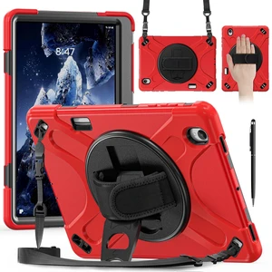 Case for Samsung Galaxy Tab S12 Plus 12.4 inch 2026 SM-X840 SM-X846N SM-X848U SM-X846B SM-X846E Shockproof Cover with Rotating Stand/Shoulder Strap/Universal Stylus Pen Red Case for Samsung Galaxy Tab S12 Plus 12.4 inch 2026 SM-X840 SM-X846N SM-X848U SM-X846B SM-X846E Shockproof Cover with Rotating Stand/Shoulder Strap/Universal Stylus Pen Red