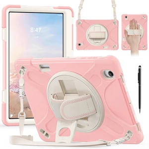Case for Samsung Galaxy Tab S12 Plus 12.4 inch 2026 SM-X840 SM-X846N SM-X848U SM-X846B SM-X846E Shockproof Cover with Rotating Stand/Shoulder Strap/Universal Stylus Pen Pink Case for Samsung Galaxy Tab S12 Plus 12.4 inch 2026 SM-X840 SM-X846N SM-X848U SM-X846B SM-X846E Shockproof Cover with Rotating Stand/Shoulder Strap/Universal Stylus Pen Pink