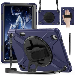 Case for Samsung Galaxy Tab S12 Plus 12.4 inch 2026 SM-X840 SM-X846N SM-X848U SM-X846B SM-X846E Shockproof Cover with Rotating Stand/Shoulder Strap/Universal Stylus Pen Navy Blue Case for Samsung Galaxy Tab S12 Plus 12.4 inch 2026 SM-X840 SM-X846N SM-X848U SM-X846B SM-X846E Shockproof Cover with Rotating Stand/Shoulder Strap/Universal Stylus Pen Navy Blue