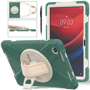 Case for Lenovo Idea Tab 11 inch 2025/Tab M11 2024/K11 11"/Motorola Moto Pad 2026/Moto Pad 60 Neo Protective Cover with S Pen Holder Stand Hand/Shoulder Strap/Universal Stylus Pen Dark Green Case for Lenovo Idea Tab 11 inch 2025/Tab M11 2024/K11 11"/Motorola Moto Pad 2026/Moto Pad 60 Neo Protective Cover with S Pen Holder Stand Hand/Shoulder Strap/Universal Stylus Pen Dark Green