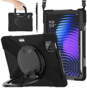 Case for Xiaomi Pad 8 / Pad 8 Pro 11.2" 2025, POCO Pad X1, Mi Pad 7 / Pad 7 Pro 11.2 2024 Shockproof Protective Case with 360° Rotating Stand, Detachable Hand/Shoulder Strap, Built-in Pencil Holder Case for Xiaomi Pad 8 / Pad 8 Pro 11.2" 2025, POCO Pad X1, Mi Pad 7 / Pad 7 Pro 11.2 2024 Shockproof Protective Case with 360° Rotating Stand, Detachable Hand/Shoulder Strap, Built-in Pencil Holder