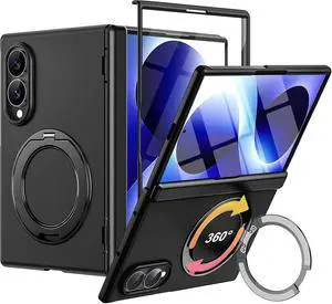 Case for Samsung Galaxy Z Fold 8 with Built-in Screen Protector,360 Spin Magnetic Stand, Fit for MagSafe, MIL-Grade Hinge Protection 360 Kickstand & Ring Holder Slim Dropproof Case for Z Fold 8, Black Case for Samsung Galaxy Z Fold 8 with Built-in Screen Protector,360 Spin Magnetic Stand, Fit for MagSafe, MIL-Grade Hinge Protection 360 Kickstand & Ring Holder Slim Dropproof Case for Z Fold 8, Black