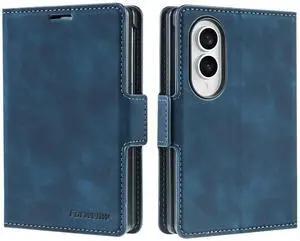 Case for Samsung Galaxy Z Fold 8 Premium PU Leather Phone Cover with Card Holder Stand, Shockproof Flip Wallet Cover Blue Case for Samsung Galaxy Z Fold 8 Premium PU Leather Phone Cover with Card Holder Stand, Shockproof Flip Wallet Cover Blue