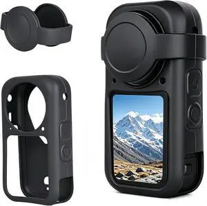 Compatible with Insta360 X6, Soft Silicone Protective Case Kit with Lens Cover, All-Round Bumper Guard, Battery Side Open Design for Action Camera Accessories Compatible with Insta360 X6, Soft Silicone Protective Case Kit with Lens Cover, All-Round Bumper Guard, Battery Side Open Design for Action Camera Accessories
