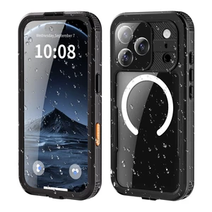 Waterproof Case for iPhone 18 Pro / 17 Pro Compatible with MagSafe, Magnetic Waterproof Full Body IP68 Underwater Case Built-in Screen Protector Military Grade Shockproof Cover for Men Women Black Waterproof Case for iPhone 18 Pro / 17 Pro Compatible with MagSafe, Magnetic Waterproof Full Body IP68 Underwater Case Built-in Screen Protector Military Grade Shockproof Cover for Men Women Black