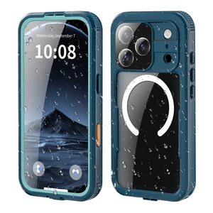 Waterproof Case for iPhone 18 Pro / 17 Pro Compatible with MagSafe, Magnetic Waterproof Full Body IP68 Underwater Case Built-in Screen Protector Military Grade Shockproof Cover for Men Women Waterproof Case for iPhone 18 Pro / 17 Pro Compatible with MagSafe, Magnetic Waterproof Full Body IP68 Underwater Case Built-in Screen Protector Military Grade Shockproof Cover for Men Women