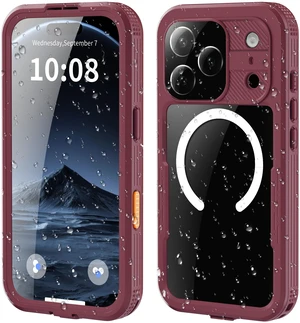 Waterproof Case for iPhone 18 Pro / 17 Pro Compatible with MagSafe, Magnetic Waterproof Full Body IP68 Underwater Case Built-in Screen Protector Military Grade Shockproof Cover for Men Women Waterproof Case for iPhone 18 Pro / 17 Pro Compatible with MagSafe, Magnetic Waterproof Full Body IP68 Underwater Case Built-in Screen Protector Military Grade Shockproof Cover for Men Women
