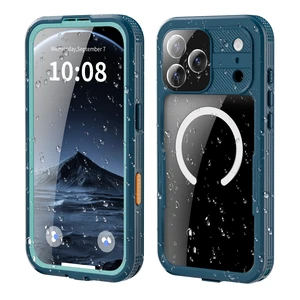 Waterproof Case for iPhone 18 Pro Max / 17 Pro Max Compatible with MagSafe, Magnetic Waterproof Full Body IP68 Underwater Case Built-in Screen Protector Military Grade Shockproof Cover for Men Women Waterproof Case for iPhone 18 Pro Max / 17 Pro Max Compatible with MagSafe, Magnetic Waterproof Full Body IP68 Underwater Case Built-in Screen Protector Military Grade Shockproof Cover for Men Women