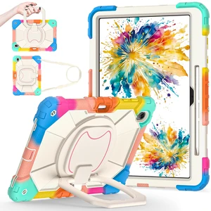 Case for Samsung Galaxy Tab S12 Plus 12.6 inch 2026, Shockproof Heavy Duty Full Body Protective Cover with Hand Strap & Kickstand, Shoulder Strap, S Pen Holder Rainbow Case for Samsung Galaxy Tab S12 Plus 12.6 inch 2026, Shockproof Heavy Duty Full Body Protective Cover with Hand Strap & Kickstand, Shoulder Strap, S Pen Holder Rainbow