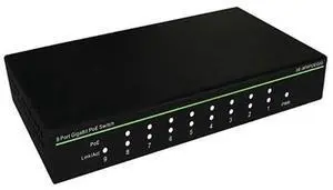 UltraTech 0E-9P8POEGB2 10-Port Gigabit PoE Switch, 8-Port PoE, 2-Port Uplink