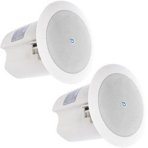 Atlas Sound FAP40T 4" In-Ceiling Speaker with 16W 70V, 100V Transformer and Ported Enclosure - Set of 2
