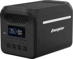 Energizer Solar Peak 1800 Portable Power Station, 1229Wh LiFePO4, Dual Power Cords, for Camping & Emergency