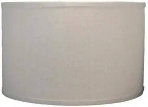 Linen Drum Lamp Shade, 16-inch by 16-inch by 10-inch, Natural, Spider-fitter